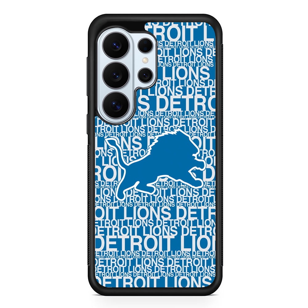 Detroit Lions Pattern Samsung Galaxy S26 Ultra Case | Protective Phone Cover