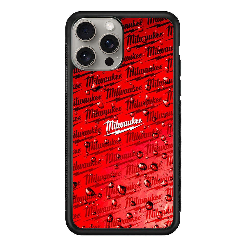 Milwaukee Tool Water Droplet iPhone 15 Pro Case | Slim Rubber Case for iPhone 15 Pro