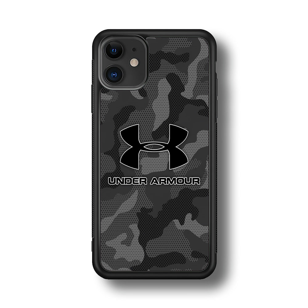 Under Armour Black Camo iPhone 12 Case | Slim Rubber Case for iPhone 12