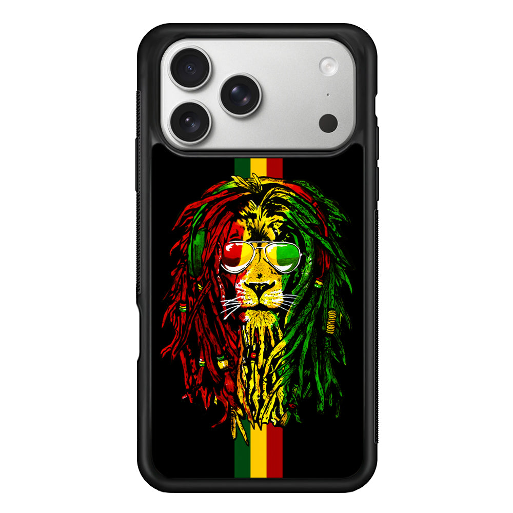 Reggae Lion Rasta iPhone 17 Pro Case | Slim Rubber Case for iPhone 17 Pro