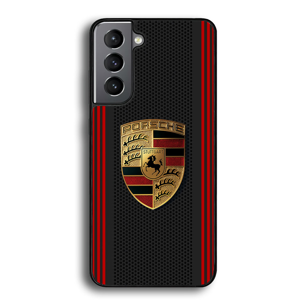 Porsche Gold Emblem Samsung Galaxy S24 Plus Case | Slim Rubber Case for Samsung Galaxy S24 Plus