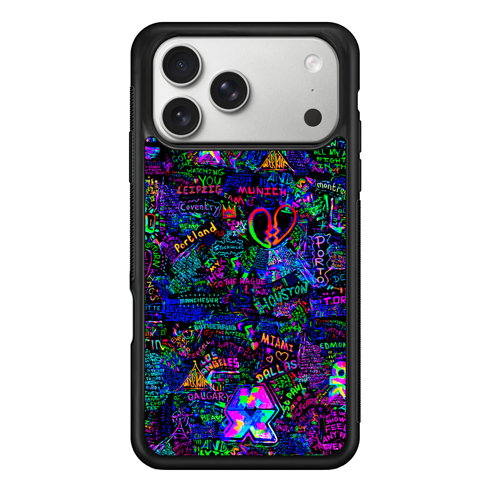Mylo Xyloto Coldplay Graffiti iPhone 17 Pro Case | Slim Rubber Case for iPhone 17 Pro