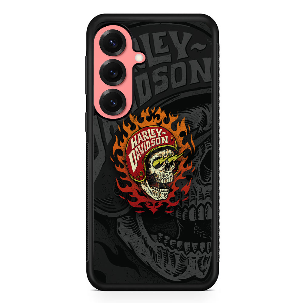 Harley Davidson Flaming Rider Samsung Galaxy S25 Case | Slim Protective Cover for Samsung Galaxy S25