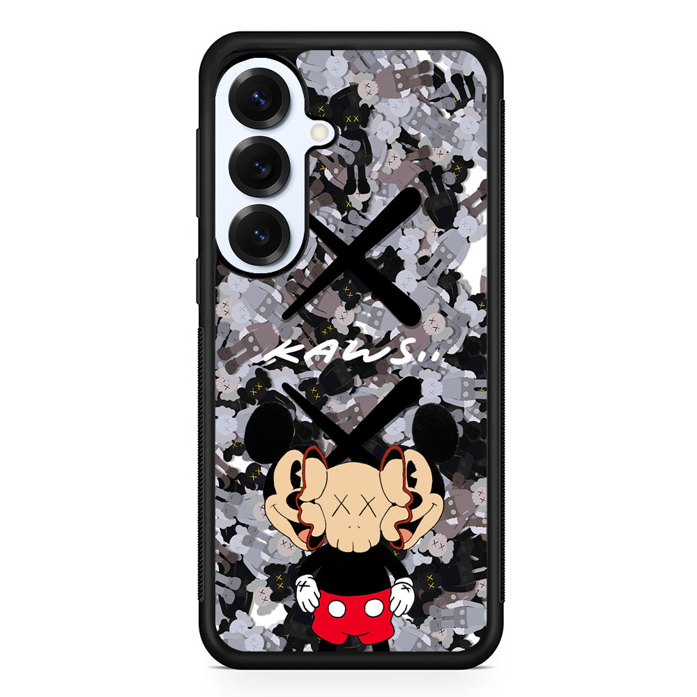 Kaws and Mickey Mask Samsung Galaxy S25 Plus Case | Slim Rubber Case for Samsung Galaxy S25 Plus