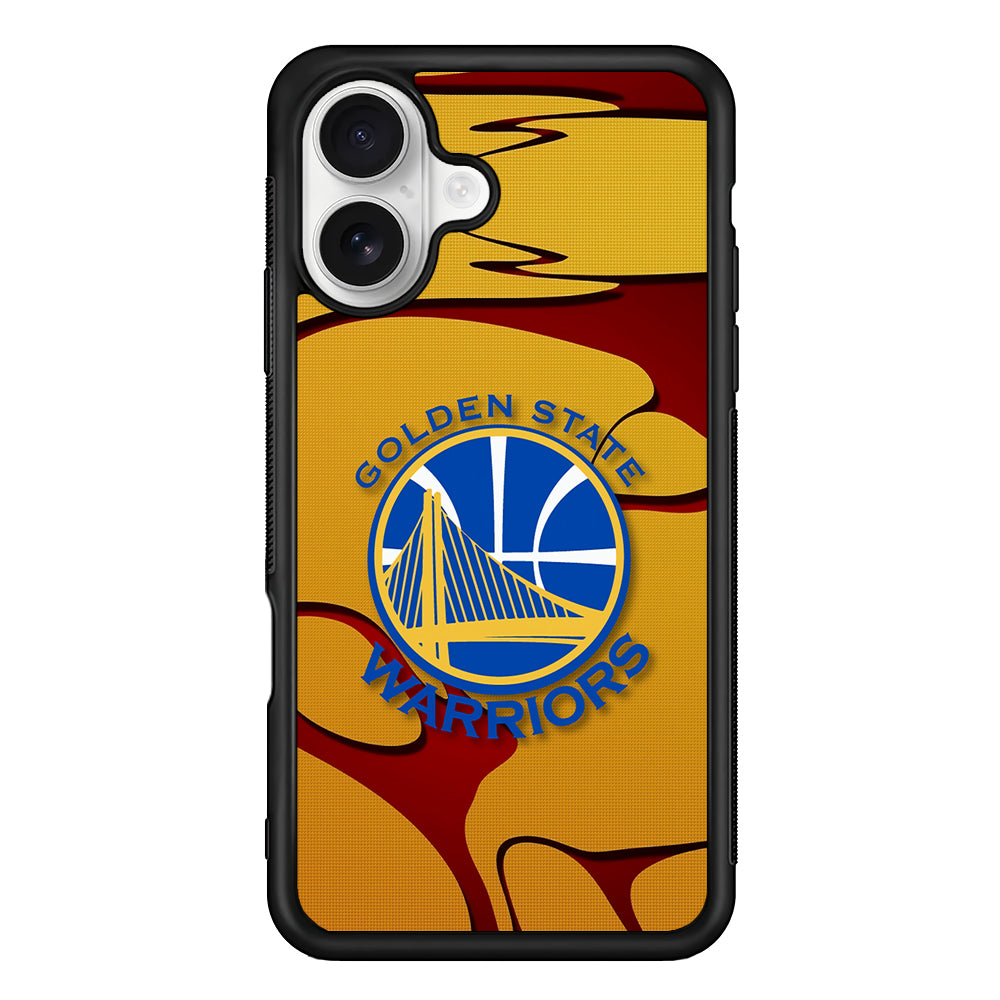 Golden State Warriors Pattern iPhone 16 Plus Case | Durable Protective Rubber Cover
