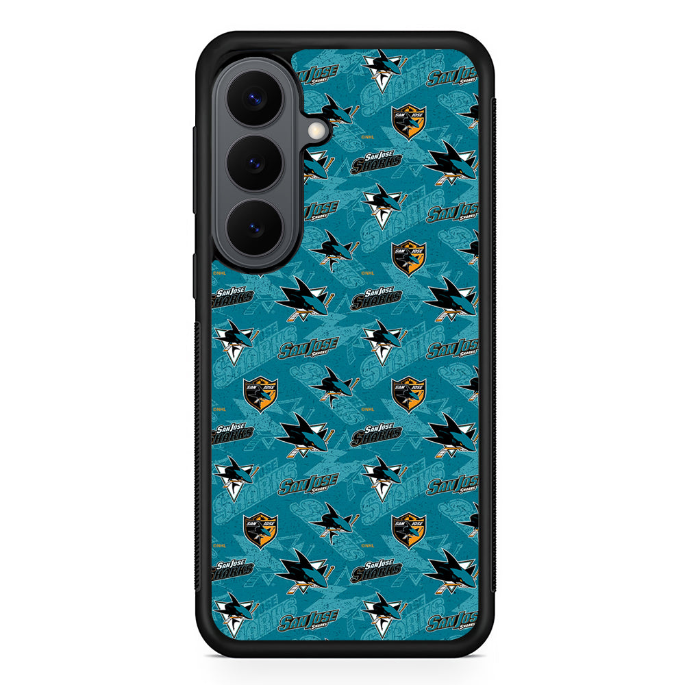 San Jose Sharks Pattern Samsung Galaxy S26 Plus Case | Slim Rubber Case for Samsung Galaxy S26 Plus