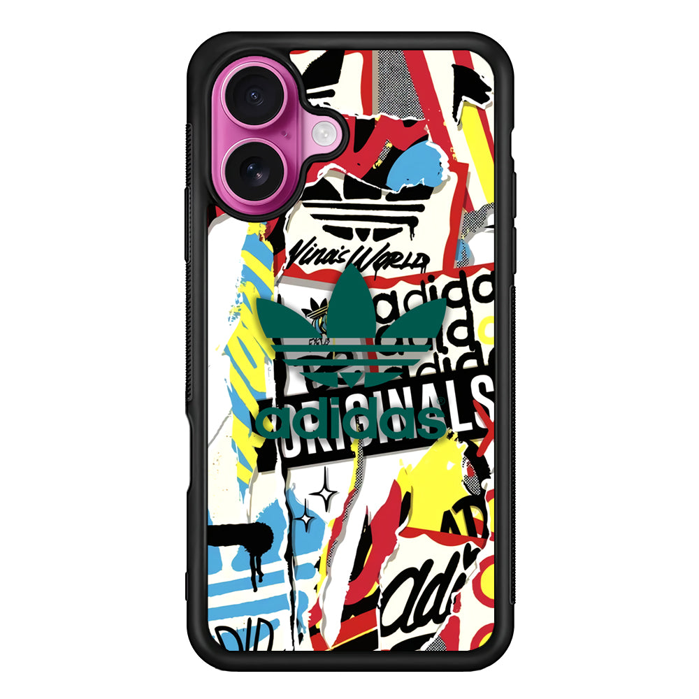 Adidas Paper Brand iPhone 17 Case - Slim Rubber Case for iPhone 17