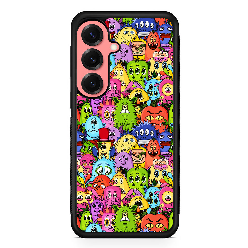 Monster Alien Cartoon Doodle Samsung Galaxy S25 Case | Protective Case for Samsung Galaxy S25