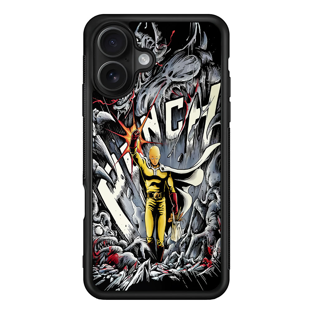 Saitama Hits The Monsters iPhone 16 Case - Oxvistore