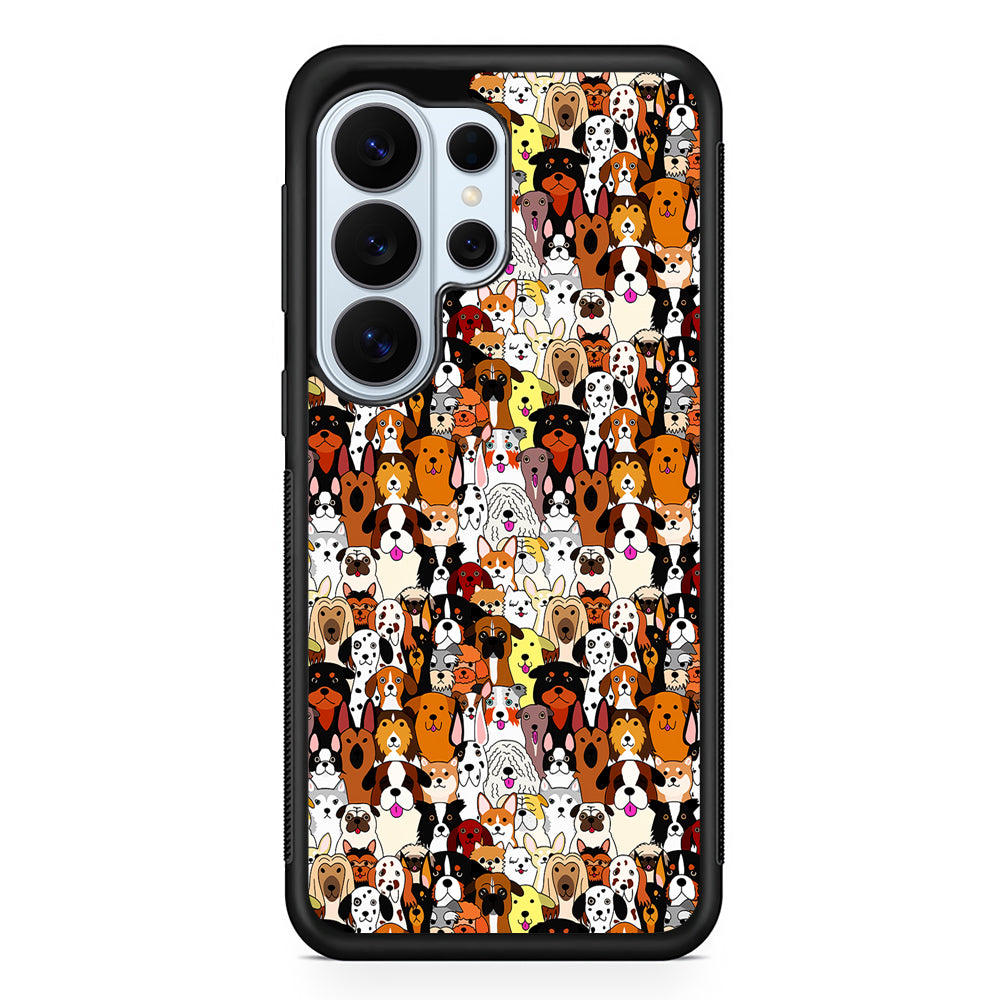 Doodle Dogs Colorful Pattern Samsung Galaxy S26 Ultra Case | Protective Phone Cover