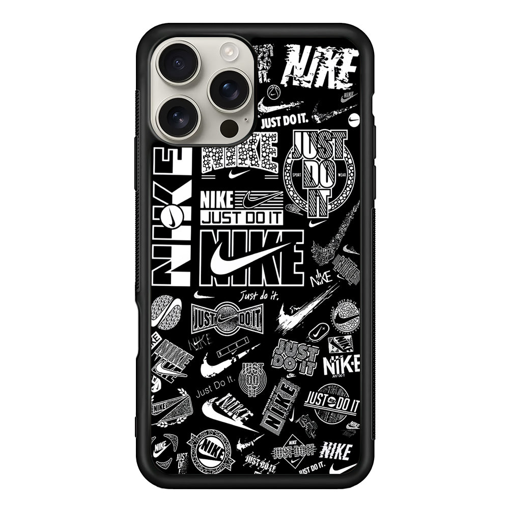 Cool Nike Logo Black White iPhone 16 Pro Max Case | Durable Everyday Protective Cover