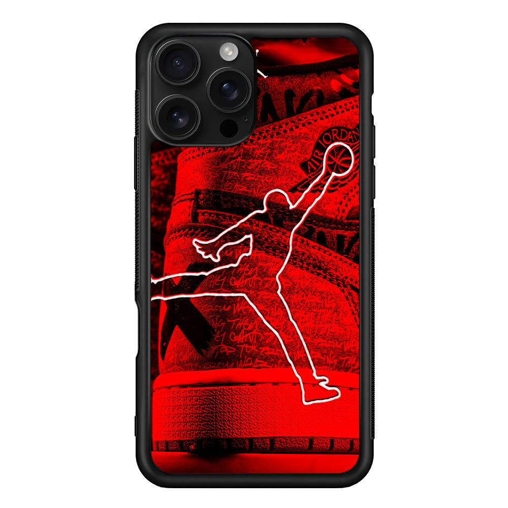 Air Jordan Red Shoes iPhone 16 Pro Case - Stylish Protective Cover for iPhone 16 Pro