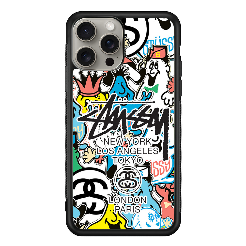 Stussy Doodle Doll iPhone 15 Pro Case | Slim Rubber Case for iPhone 15 Pro
