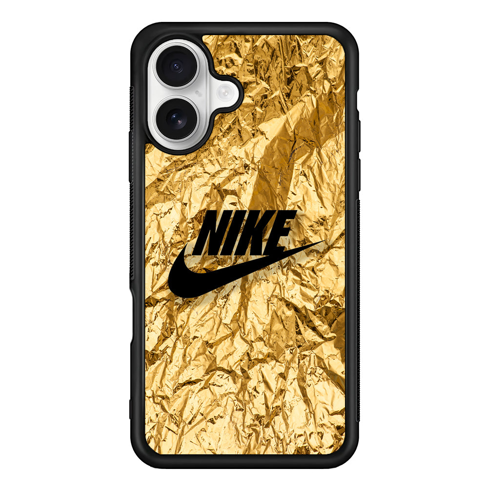 Nike Gold Paper iPhone 16 Plus Case – Slim Fit Protective Phone Case