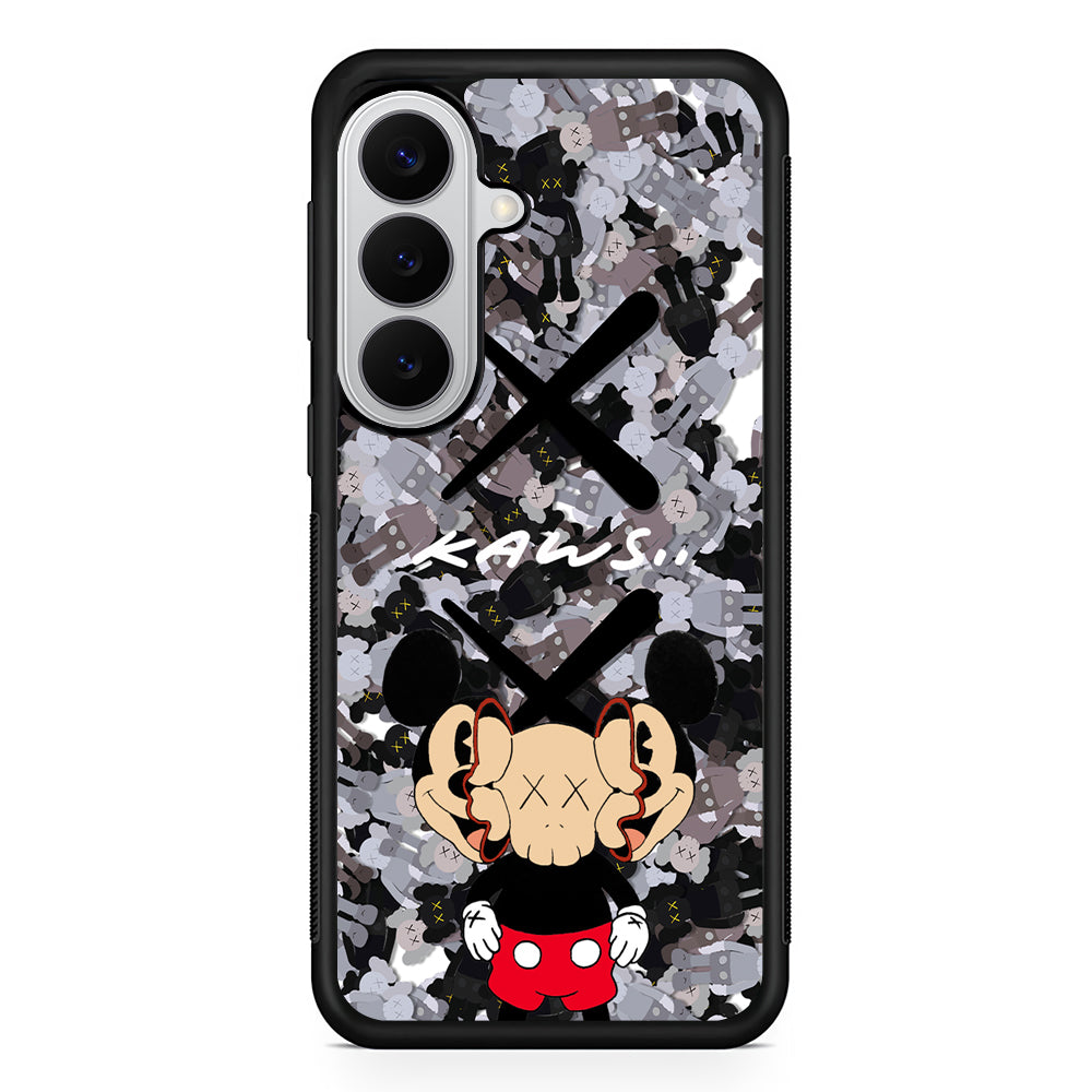 Kaws and Mickey Mask Samsung Galaxy S26 Case | Slim Rubber Case for Samsung Galaxy S26