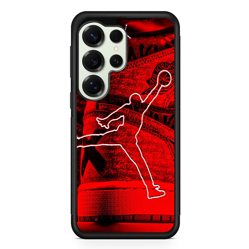Air Jordan Red Shoes Samsung Galaxy S25 Ultra Case | Durable Rubber Case for Samsung Galaxy S25 Ultra