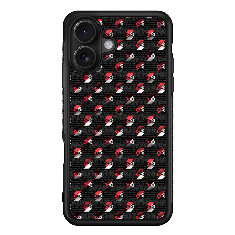 Portland Trail Blazers Pattern iPhone 16 Case - Oxvistore