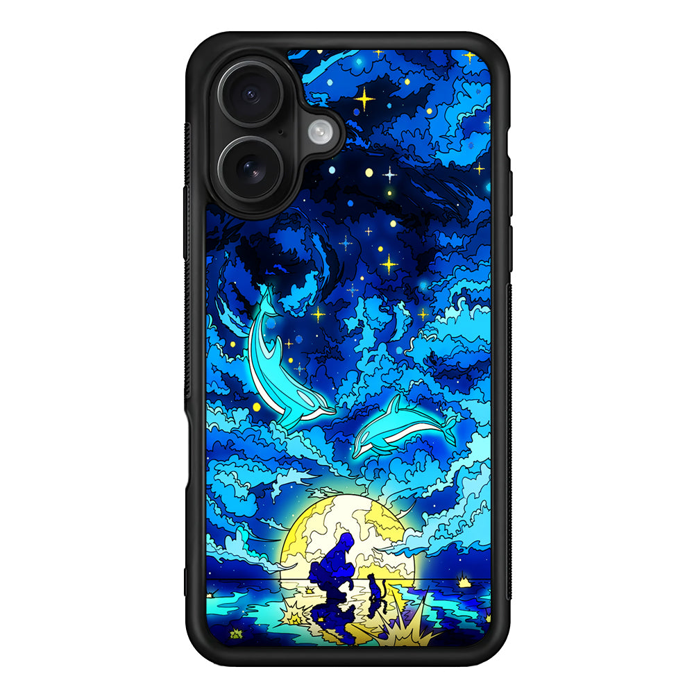 Whales Swimming in The Sky iPhone 16 Case - Oxvistore