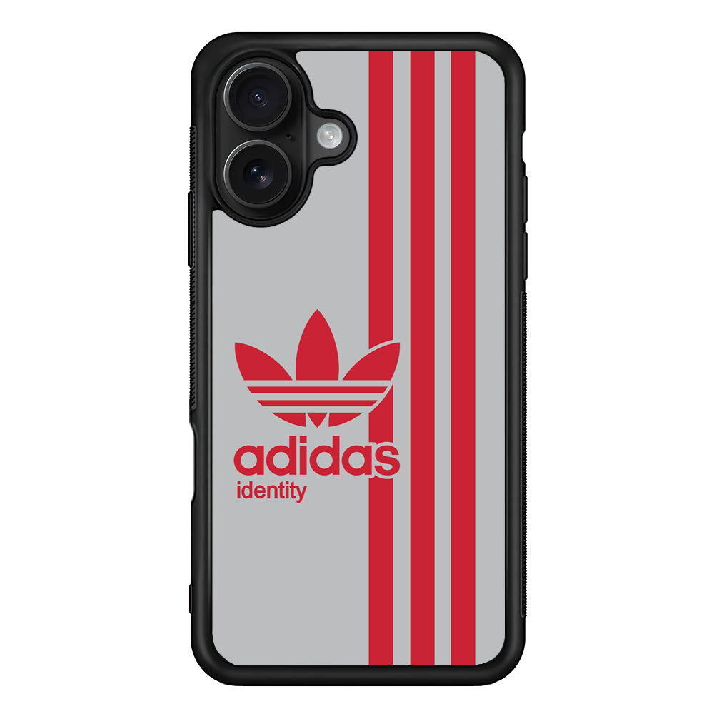 Adidas Red Identity iPhone 16 Case - Oxvistore
