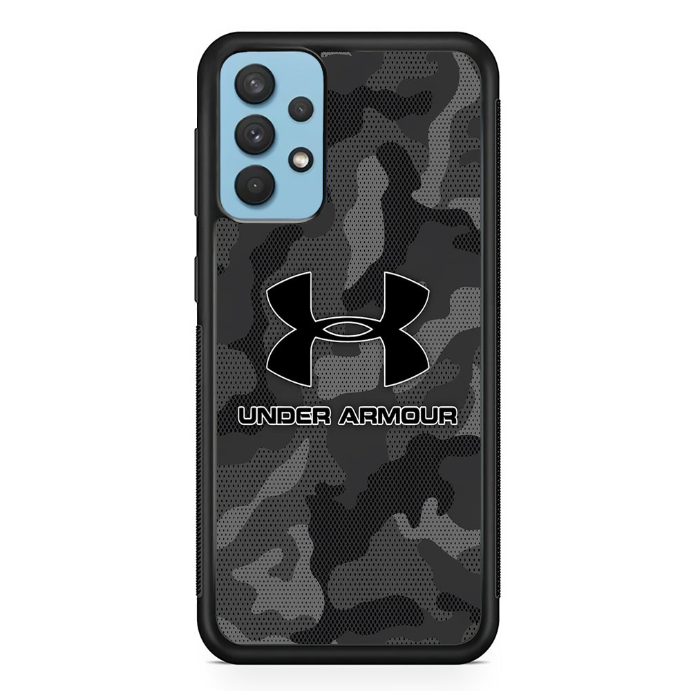 Under Armour Black Camo Samsung Galaxy A32 Case | Slim Rubber Case for Samsung Galaxy A32