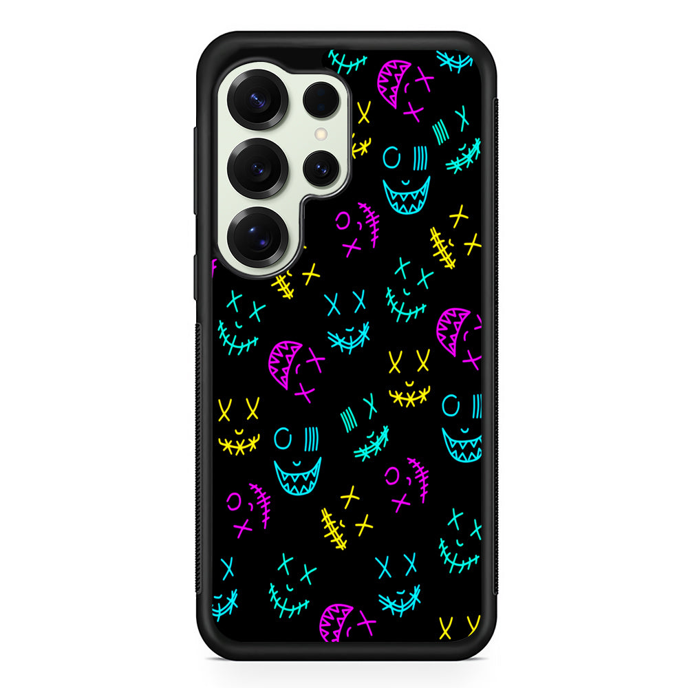 Neon Masks Smile Samsung Galaxy S25 Ultra Case | Durable Rubber Case for Samsung Galaxy S25 Ultra