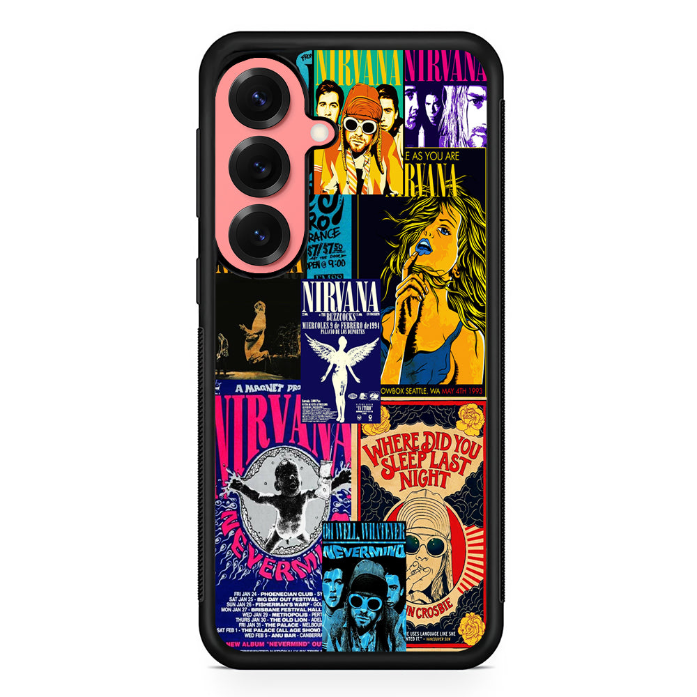 Nirvana Album Cover Collage Samsung Galaxy S25 Case | Protective Case for Samsung Galaxy S25