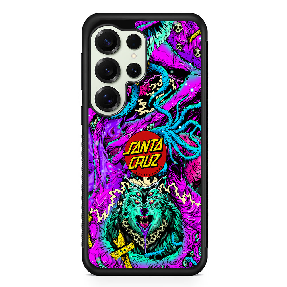 Santa Cruz Skateboard Wolf Samsung Galaxy S25 Ultra Case | Slim Rubber Case for Samsung Galaxy S25 Ultra