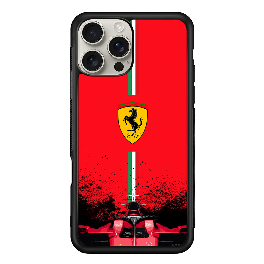 Ferrari Luxury Car Logo iPhone 16 Pro Max Case | Slim Rubber Case for iPhone 16 Pro Max