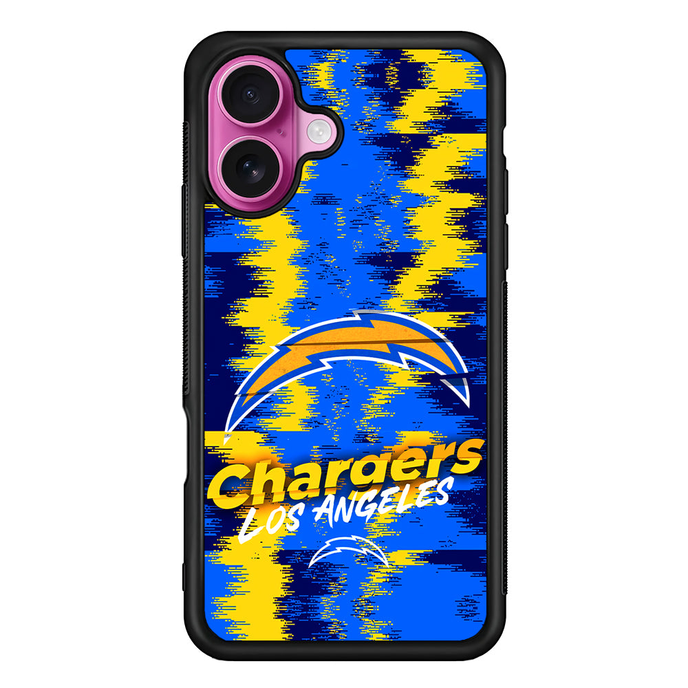Los Angeles Chargers Abstract Color iPhone 17 Case | Slim Protective Rubber Phone Cover