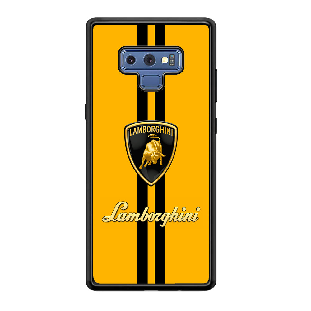 Lamborghini Logo Yellow Samsung Galaxy Note 9 Case | Slim Rubber Case for Samsung Galaxy Note 9