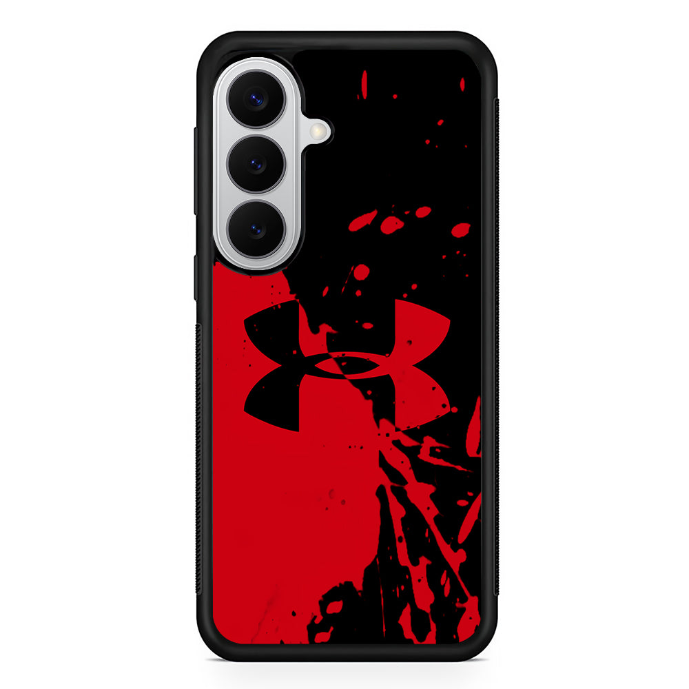 Under Armour Black Red Samsung Galaxy S26 Case | Slim Rubber Case for Samsung Galaxy S26
