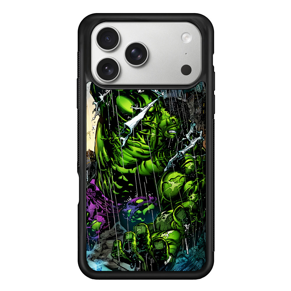 Angry Hulk Destroys The City iPhone 17 Pro Case | Slim Rubber Case for iPhone 17 Pro