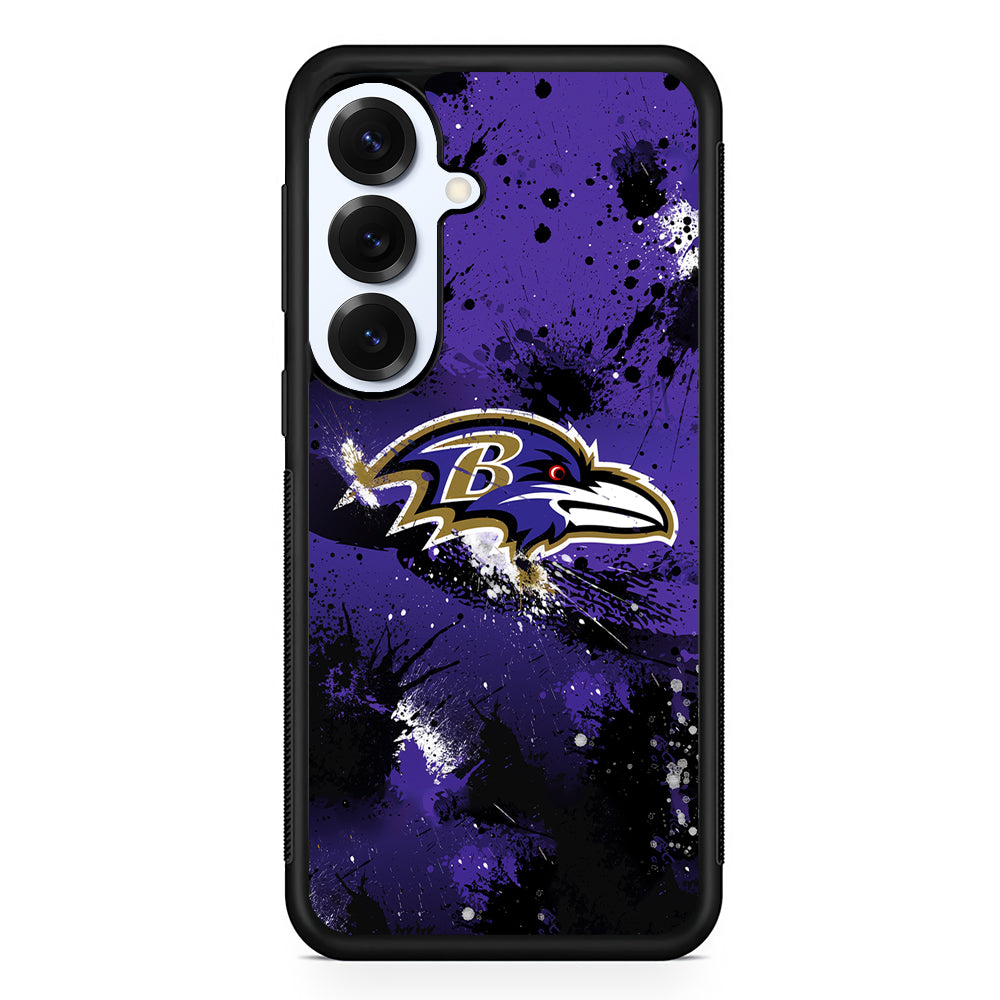 Baltimore Ravens Abstract Samsung Galaxy S25 Plus Case | Slim Rubber Cover for Samsung Galaxy S25 Plus