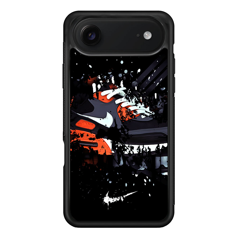 Nike Black Ink Splash iPhone 17 Air Case | Protective Case for iPhone 17 Air