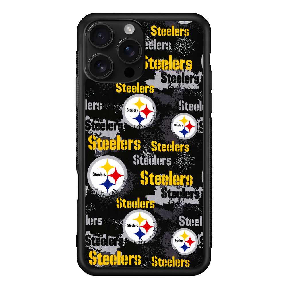 Pittsburgh Steelers Pattern iPhone 16 Pro Case | Durable Protective Case for iPhone 16 Pro