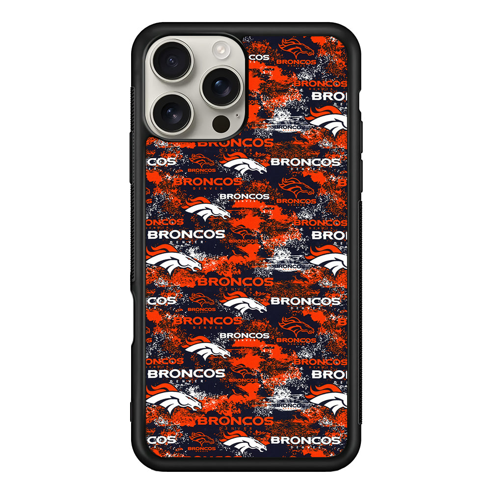 Denver Broncos Patterns iPhone 16 Pro Max Case | Stylish Protective Case for iPhone 16 Pro Max
