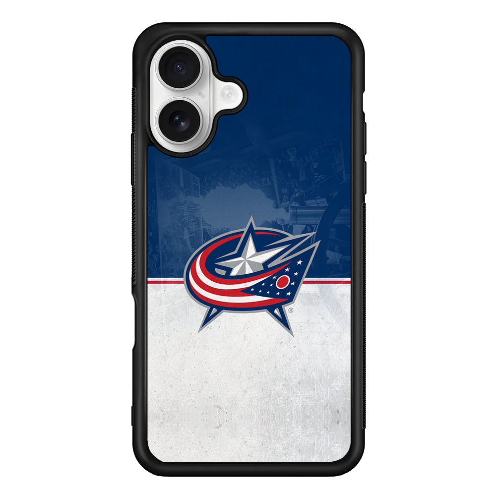 Columbus Blue Jackets Logo iPhone 16 Plus Case | Durable Protective Rubber Cover