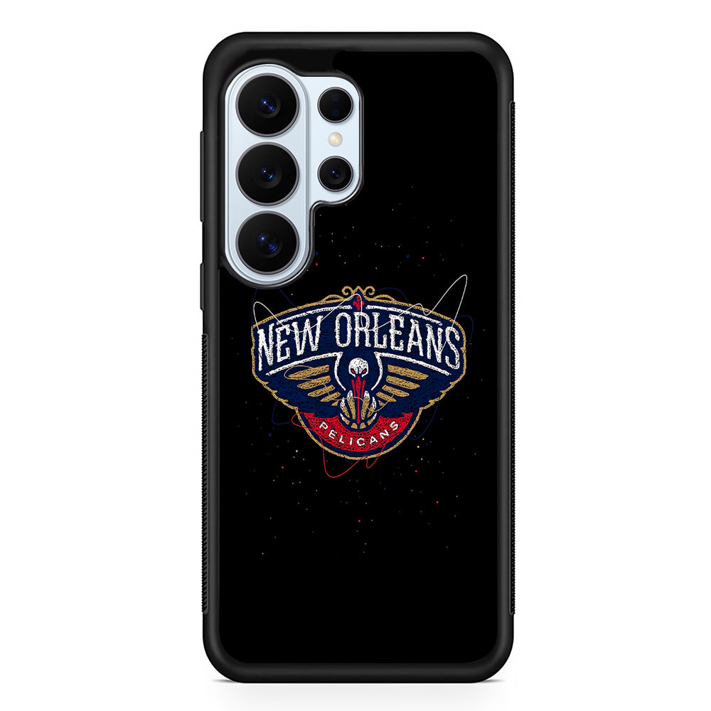New Orleans Pelicans Abstract Samsung Galaxy S26 Ultra Case | Protective Phone Cover