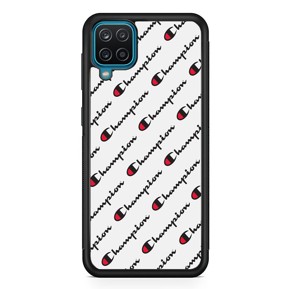 Champion Ebon-Ashgray Samsung Galaxy A12 Case | Slim Rubber Case for Samsung Galaxy A12