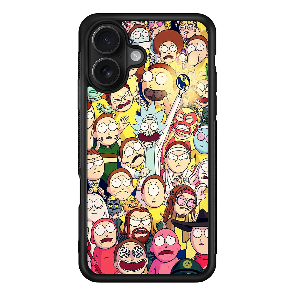 Rick and Morty Aesthetic Cartoon iPhone 16 Case - Oxvistore