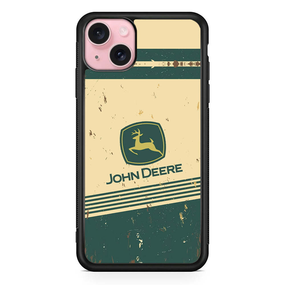John Deere Retro Plaque iPhone 15 Case | Slim Rubber Case for iPhone 15