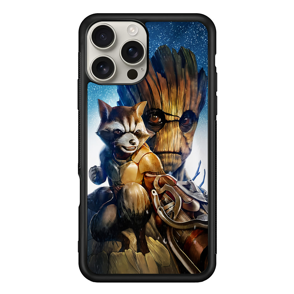 Rocket Raccoon and Groot iPhone 16 Pro Max Case | Stylish Protective Case for iPhone 16 Pro Max