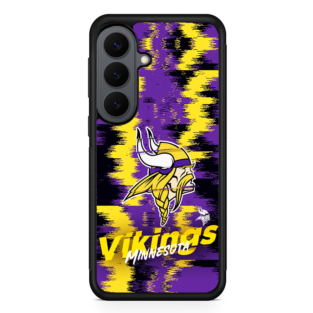 Minnesota Vikings Abstract Color Samsung Galaxy S26 Plus Case | Slim Rubber Case for Samsung Galaxy S26 Plus