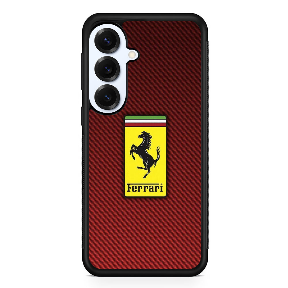 Ferrari Bloodshot Fiber Samsung Galaxy S25 Plus Case | Durable Samsung Galaxy S25 Plus Phone Case