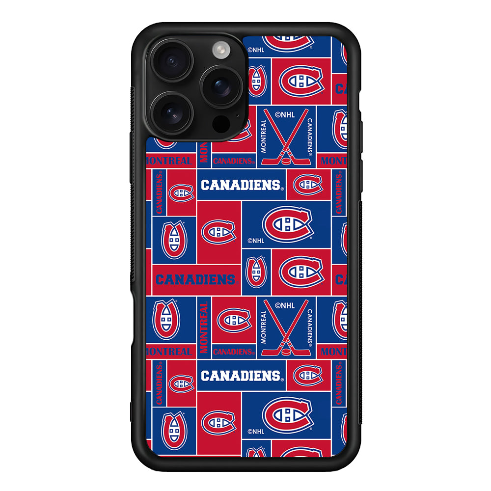 Montreal Canadiens Pattern iPhone 16 Pro Case | Durable Protective Case for iPhone 16 Pro