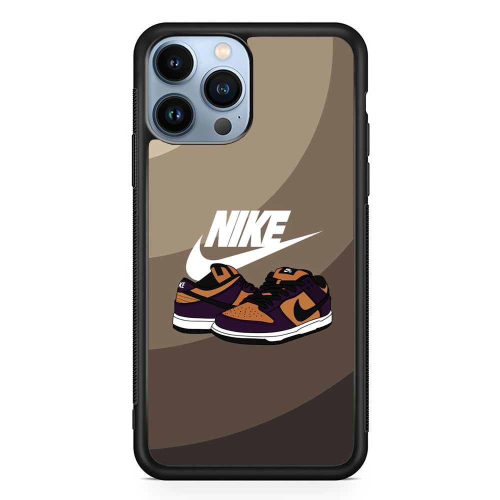 Nike Purple in Brown Layer 2D Rubber Phone Case | Slim Protective Phone Case