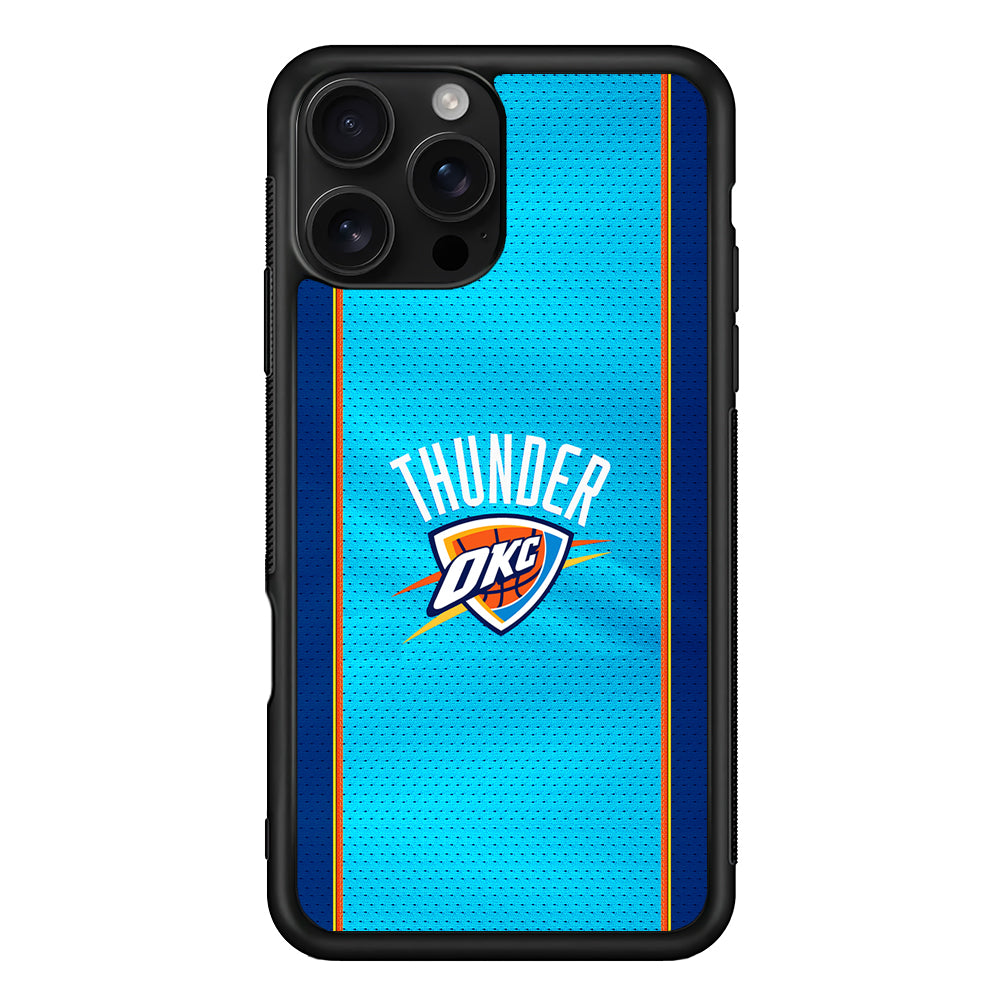Oklahoma City Thunder Pattern iPhone 16 Pro Case | Durable Protective Case for iPhone 16 Pro