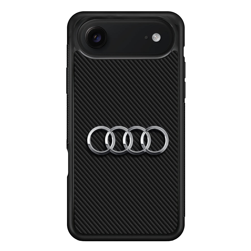 Audi Metal Against a Dark Carbon iPhone 17 Air Case | Slim Rubber Case for iPhone 17 Air