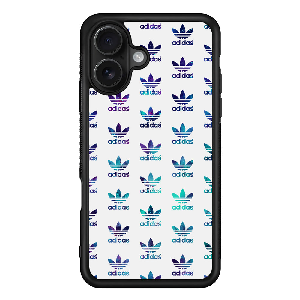 Adidas Logo Space Pattern iPhone 16 Case - Oxvistore
