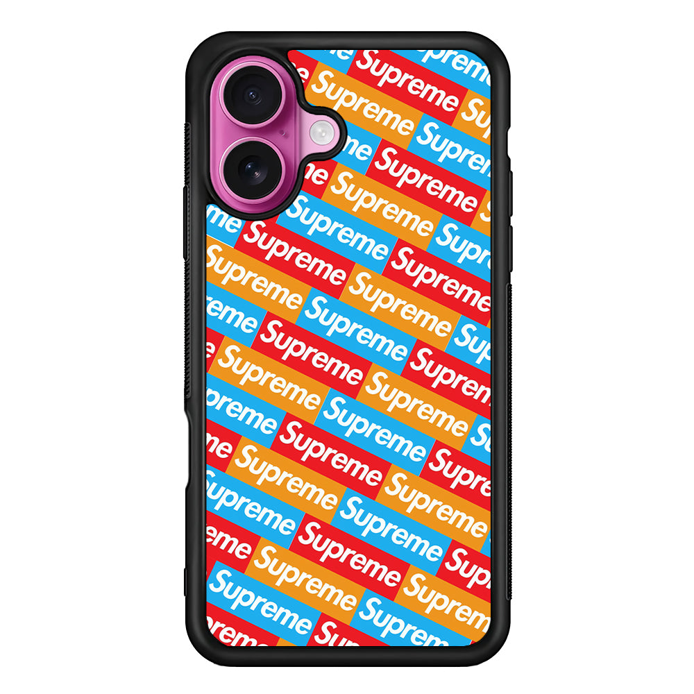 Supreme Colorful iPhone 17 Case | Slim Rubber Case for iPhone 17